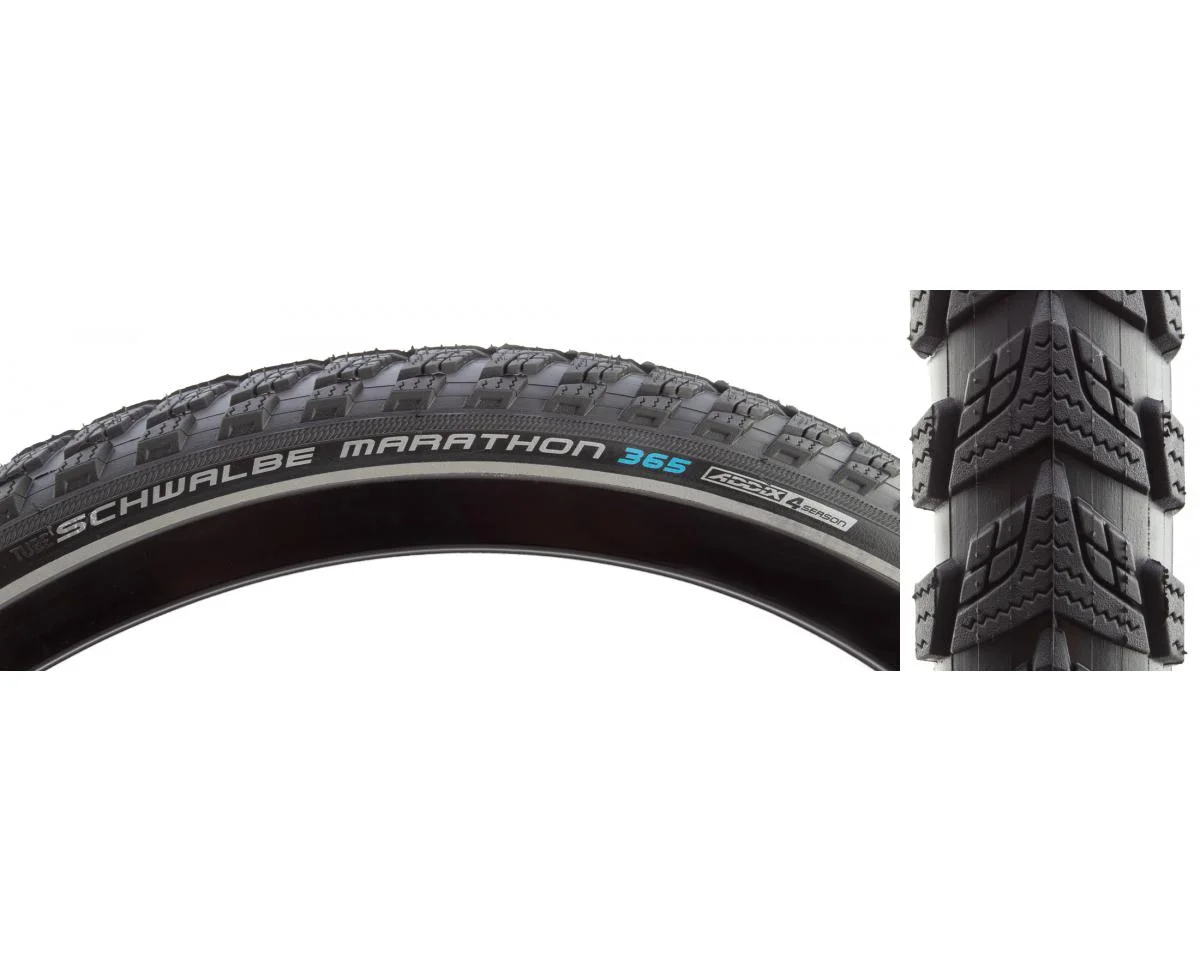 Schwalbe Marathon 365 Tire (Black/Reflective) (Wire Bead) (700c) (38mm) (Addix 4 Season/GreenGuard) (E50)